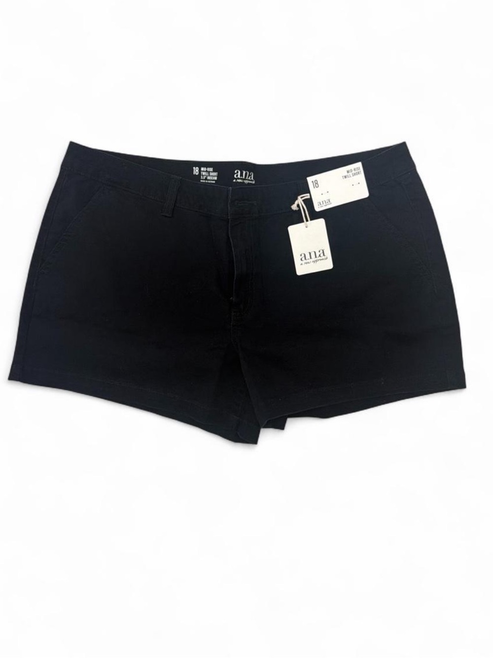a.n.a Black Women's Cotton Stretch Jean Shorts